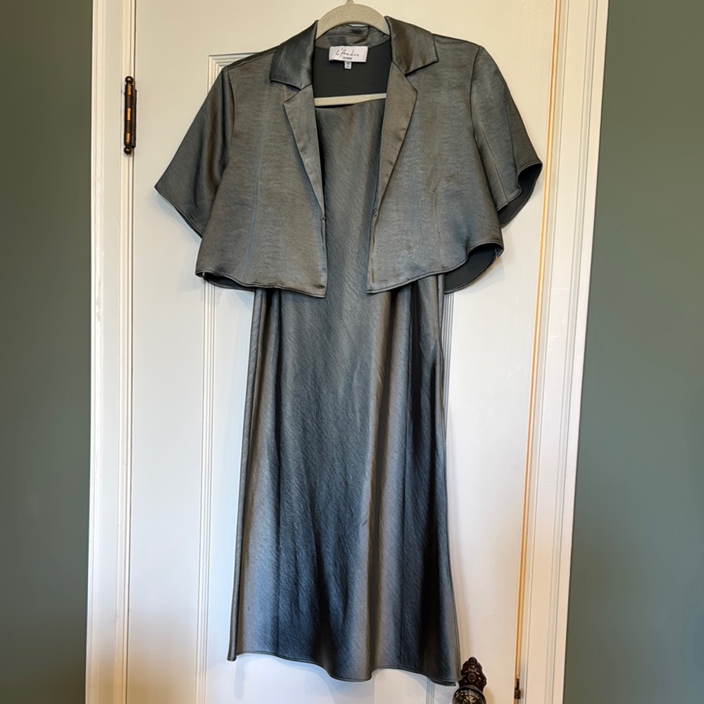 L'Academie Green Top and Skirt Set